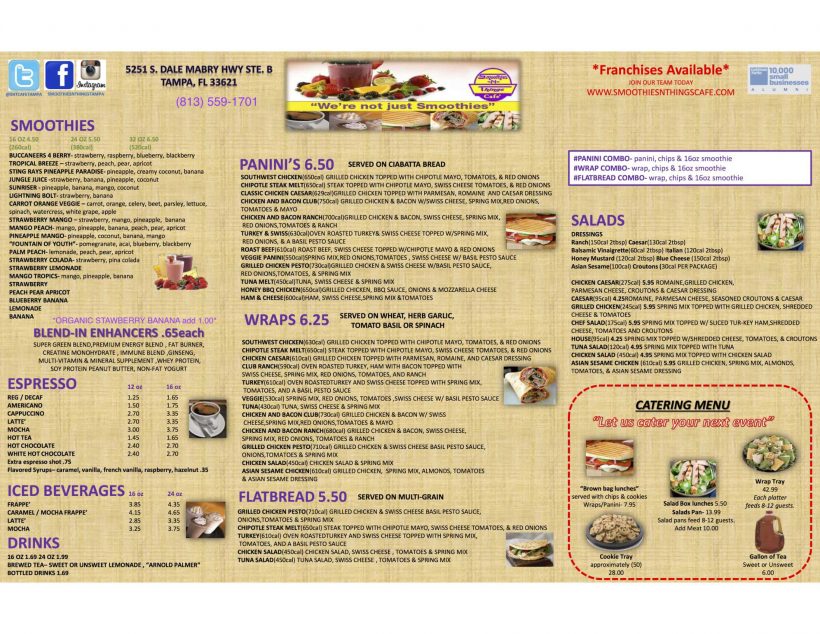 tampa SmoothiesNThings Cafe